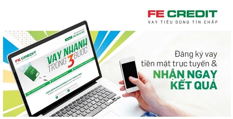 Vay tiền mặt từ FECredit có thể thực hiện Online