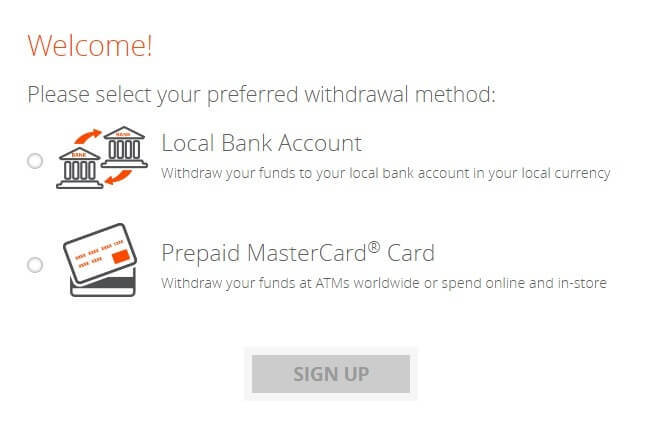 Chọn Prepaid MasterCard để được phát hành thẻ miễn phí