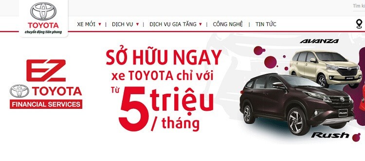 Toyota cung cấp dịch vụ vay tiêu dùng mua ô tô