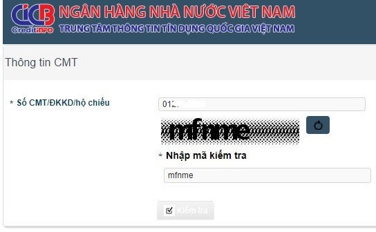 b1 dang ky Bước 1: Đăng ký tài khoản thể nhân CIC