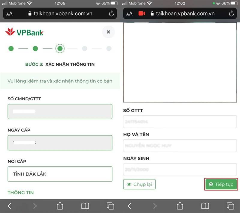 mo tai khoan vpbank buoc 3 Hoàn thiện thủ tục mở tài khoản thanh toán VPBank