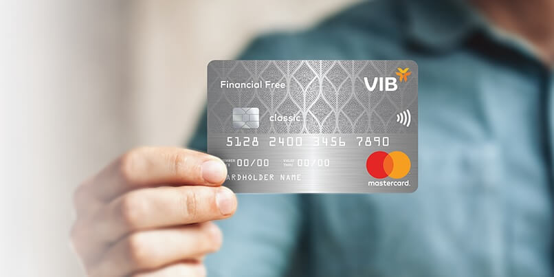 Thẻ tín dụng free miễn phí thường niên Financial Free của VIB