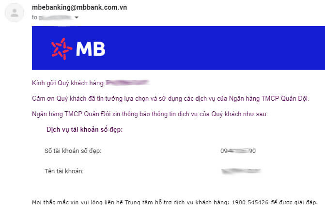 Mở tài khoản MBBank giống số điện thoại miễn phí