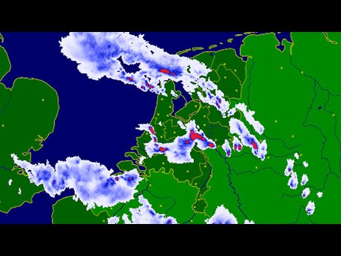 Buienradar timelapse onweer | 21 april 2023 | Enkele forse cellen!