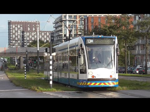 Uniek! GVB 14G C2A 2201 als Tramlijn 13 bij Burgemeester van de Pollstraat!