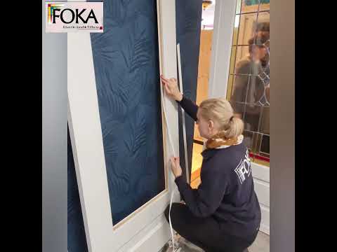 FOKA glas (in lood) in deur plaatsen