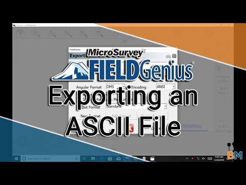 MicroSurvey FieldGenius How To: Exporting Your Data in a .txt | Bench Mark