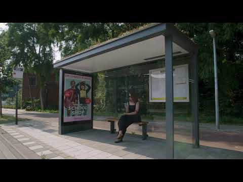 Bus stops with green roofs in Utrecht