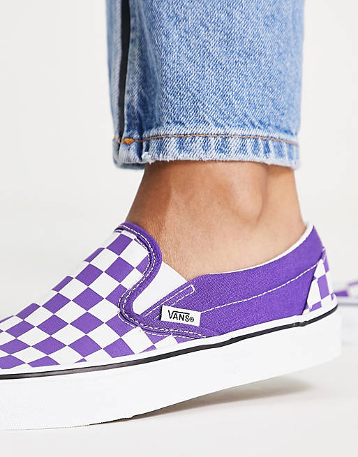 Vans Classic Slip-On Sneakers In Purple | Asos