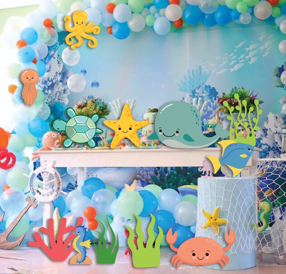 Under The Sea Party Decorations Underwater Theme Party Sea - Etsy