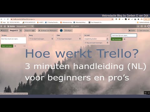 Hoe werkt Trello | Handleiding Nederlands | Organiseer je to do lijsten online (3 minuten video)