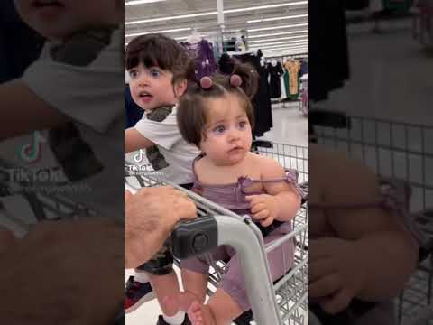 Pandemic baby :first time walking in a store