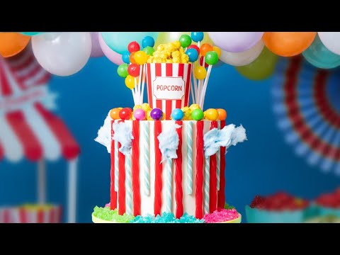 Carnival MEGA CAKE! | Cotton Candy, Popcorn, Lollipops... | How To Cake It
