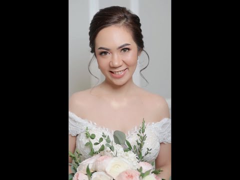 Beautiful bridal Hair and Makeup in Summer Style / Wedding in the Philippines