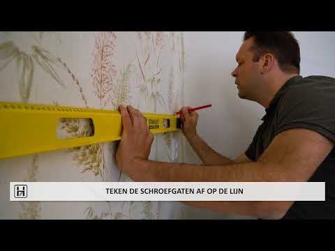 Een zwevende wandplank monteren